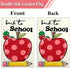 Welcome Back to School Garden Flag 12x18 Inch 3ply Double Sided Love Heart Apple School First Day Garden Flags for Outside House Indoor Yard Outdo...