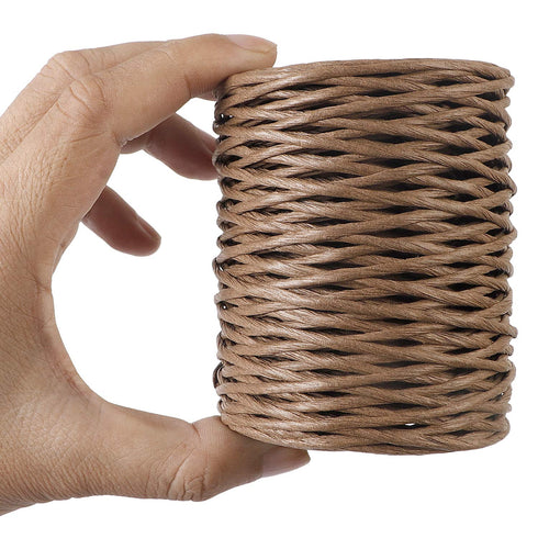 ZOENHOU 2 Rolls 2mm 328 Ft Brown Floral Wire, Vine Wire Floral Bind Rustic Style Craft Wire Waterproof Paper Wrapped Rope for Flower Crowns, Artif...