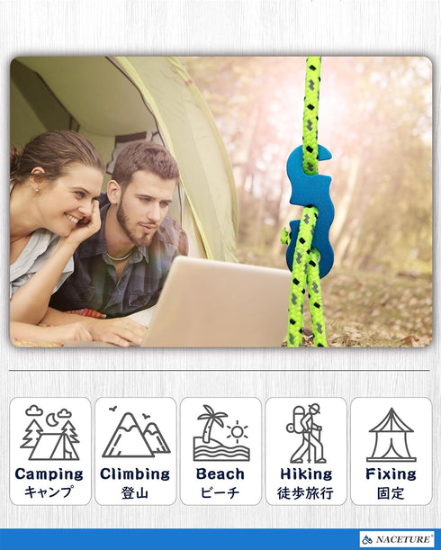 Rope Tensioner (20 Pack) Aluminum Alloy Camping Tent Guyline Cord Adjuster Camping of Gear for Camping, Hiking, Backpacking Ultralight Tent Stakes...