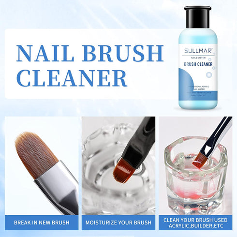 1.3FL.OZ Nail Brush Cleaner,Brush Cleaner Acrylic Nails for Gel Nail Polish, Extended Gel, Any Solid Gel, Acrylic Powder Acrylic Nail Brush Cleane...
