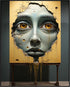 Posterizer 1 pcs-melting futuristic robotic portrait-Abstract & Modern Art-Fantasy & Fiction Art-Gift for Art Lovers-Decor for Home & Office- UNFR...