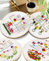TINDTOP Embroidery Kit for Beginners, 4 Pack Cross Stitch Practice Kits for Beginners Include Embroidery Cloth Hoops Threads for Craft Lover Hand ...