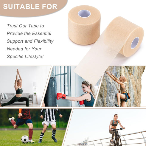 4 Pcs Pre Wrap Athletic Tape, Foam Underwrap Bandage Sports Tape, Wrists Elbow Knees Ankles Tape for Gymnastics Boxing Climbing...