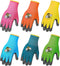 6 Pairs Kids Gardening Gloves Yard Work Gloves Children Soft Safety Rubber Coated Gloves for Toddlers Youth Girls Boys Children (Medium (Age 6-8))...