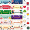 24 Pcs Holiday Monthly Headliners Set 12 Months of The Year Headers Monthly Bulletin Board Borders Seasonal Monthly Headers with 12 Holiday Sticke...
