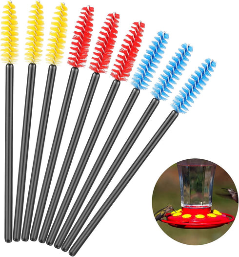 Hummingbird Feeder Parts Cleaning Brush Mini Nylon Brush Set (30, Red, Blue, Yellow)...