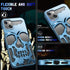 for iPhone 13 Phone Case for Men Women, Cool Skull Skeleton Funny Gothic Hollow Phone case for iPhone 13 Cute Hollowed Plated Shockproof Cover for...