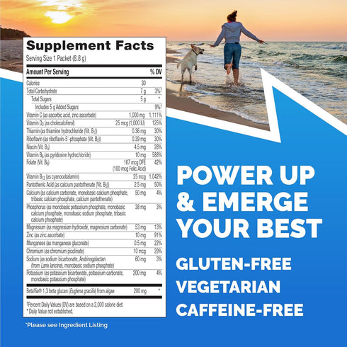 Emergen-C Immune+ Triple Action Immune Support Powder, BetaVia (R), 1000mg Vitamin C, B Vitamins, Vitamin D and Antioxidants, Raspberry – 30 Count...