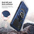 for Wiko Voix Case with Screen Protector,Built-in Magnetic Car Ring Stand,Full Body Protection Frosted PC Back Soft TPU Bumper Raised Corner Edge ...