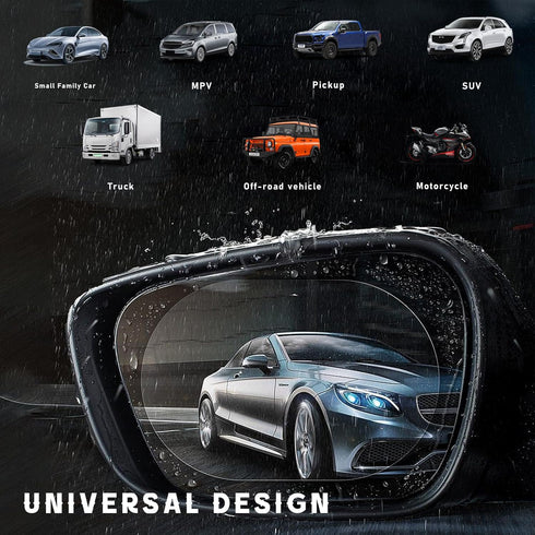 2 PCS Car Rearview Mirror Film, 3.93" x 5.7" Waterproof Mirror Films, Anti-Fogging Rear View Safe Driving Sticker Film for Most Vehicles, Universa...