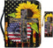 Bengbobar US Flag Bible Covers for Women Men Cross Bible Carrying Case Waterproof Faux Leather Bible Protective with Handle and Zippered Journal C...