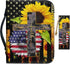 Bengbobar US Flag Bible Covers for Women Men Cross Bible Carrying Case Waterproof Faux Leather Bible Protective with Handle and Zippered Journal C...