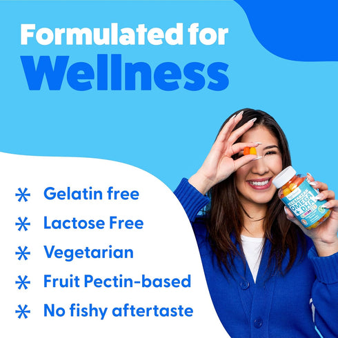 Feel Great Omega & DHA Gummies for Adults Plant Based Omega 3 Fish Oil Alternative | Vegetarian | Vitamin C, Chia, and Omega3, Supports Brain, Imm...