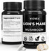 Lion's Mane Supplement Capsules - 60 Capsules (30-Day Supply), Supports Focus, Clarity, Memory, and Overall Cognition. Organic Nootropic Supplemen...