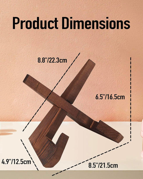 Wooden Display - 6.5 Inch Plate Stand for Display, Plate Holder Display Stand, Wooden Picture Frame Stand, Decorative Table Top Easels for Display...