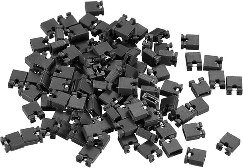 uxcell 100pcs 2mm Standard Pin Header Jumper Cap Short Circuit Connection Cap Mini Micro Jumper Bridge Plug Black...