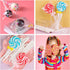 Big Size Lollipop Cake Pop Treat Bag Set Including 100pcs Parcel Bags, 100pcs Papery Treat Sticks, 100pcs Colorful Metallic Twist Ties for Making ...