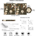 HAOKHOME 93276 Peel and Stick Wallpaper Floral Vintage Removable Rose Leaf Black/Brown/Beige Stick on Mural 17.7in x 6.6ft...