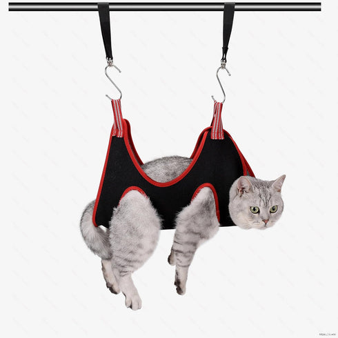 Dog Grooming Hammock Harness,Breathable Pet Cat Hammock Restraint Bag,Dog Grooming Sling Helper for Trimming Nail and Ear/Eye Care(S Size,8.5")...