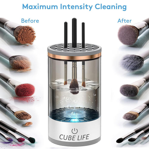 Makeup Brush Cleaner Dryer Super-Fast Electric Brush Cleaner Machine Automatic Brush Cleaner Spinner Makeup Brush Tools, Gift for Like Makeup Frie...