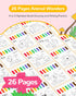 TECJOE Paint with Water Coloring Books for Toddlers, 26 Pages A to Z Animal Watercolor Paint Set with 3 Brushes, Mess Free Watercolor Painting Kit...