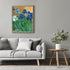 Posterizer 1 pcs-vibrant classics inspired-in oil painting style-vibrant blue flowers 2-Floral & Botanical Art-Vintage Art-Gift for Art Lovers- un...