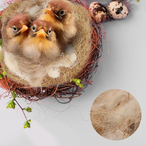 240G/8.5OZ Bird Nesting Material, Natural Mixing Nesting Material Pad for Bird Nest, Bird Nest Bedding Bird Nest Building Materials and Hideouts S...