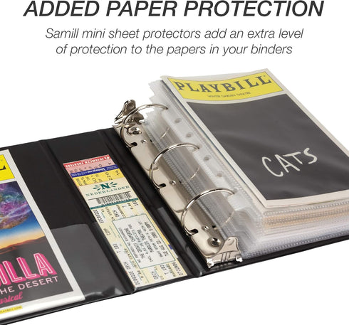 Samsill Economy 2 Inch 3 Ring Binder, Made in The USA, Round Ring Binder, Non-Stick Customizable Cover, Black (?12600)...