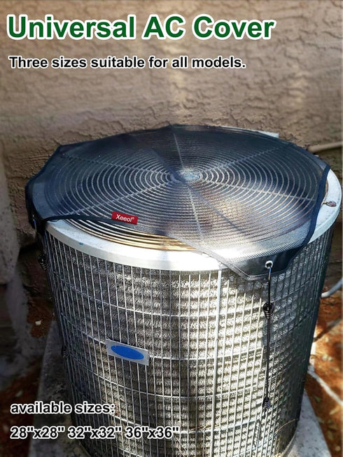 Air Conditioner Cover, Universal AC Cover for Outside Unit, Mesh Air Conditioner Covers for Outside Defender Outdoor, All Season Protection (36" x...