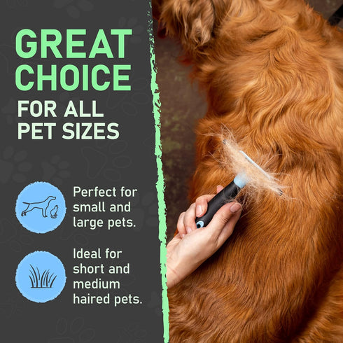 Maxpower Planet Pet Grooming Deshedding Dog Brush - Cat and Dog Deshedding Brush Tool - Deshedder for Dogs Comb - Dog Brush Short Hair and Medium ...
