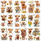 9 Sheets Highland Cow Rub on Transfers Sunflower Cow Pattern Transfer Stickers Cute Animal Floral Furniture Decals for Home Office Paper Wood DIY ...