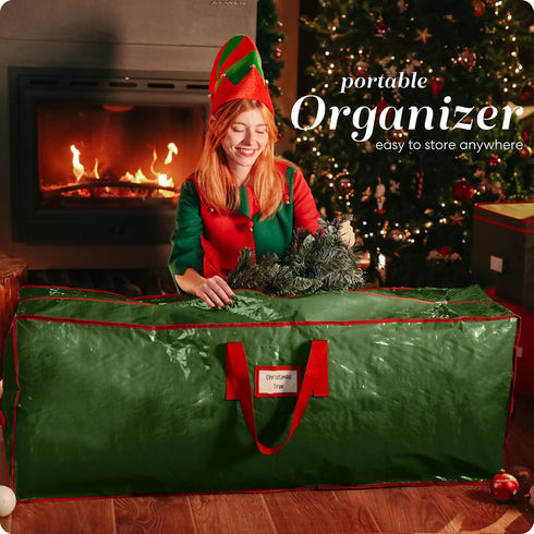 Handy Laundry, Christmas Tree Storage Bag - Stores 9 Foot Artificial Xmas Holiday Tree, Durable Waterproof Material, Zippered Bag, Carry Handles. ...