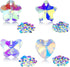 80 Pieces AB Crystal Beads Charms Butterfly Heart Star Flower Glass Crystal Beads Mixed Shape Loose Beads Crystal Pendants for Bracelets Necklace ...