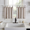 Elrene Home Fashions Tucker Ticking Stripe Tier Window Curtains for Kitchen or Bathroom, 30" x 24", Set of 2, Linen...