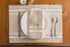 DII French Stripe Dining Table Collection Farmhouse Style Placemat Set, 13x19 Inches, Taupe/White, 6 Piece...