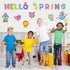 67 Pcs Spring Bulletin Board Decorations Set,Flower Paper Cutouts Classroom Decor with Glue Points Seasonal Class Decor for Office School Kinderga...