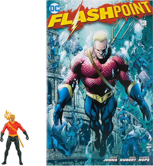 McFarlane Toys - DC Direct Page Punchers Aquaman 3in Figure with Flashpoint Comic...