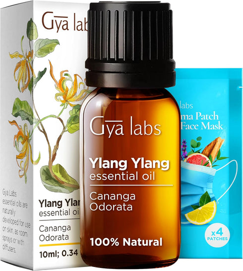 Gya Labs Ylang-Ylang Essential Oil for Diffuser - 0.34 Fl Oz - 100% Pure Natural Ylang Ylang Essential Oil for Skin, Hair Health, Face, Aromathera...
