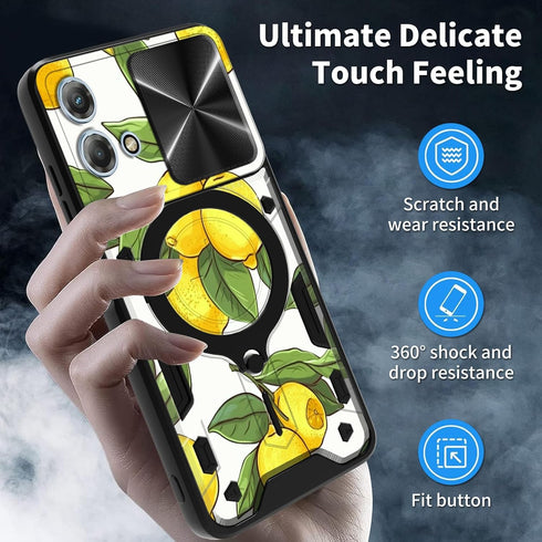 for Motorola Moto G Stylus 5G 2023 Case with Slide Camera Lens Cover & 360 Degree Rotate Ring Kickstand Hybrid Dual Layer Heavy Duty Protective Ph...
