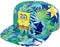SpongeBob SquarePants Baseball Cap, Tropical Floral Curved Brim Adjustable Snapback Hat, Blue and Green, One Size...