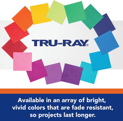 PACON Tru-Ray Construction Paper, 9-Inches by 12-Inches, 50-Count, Yellow (103004)...