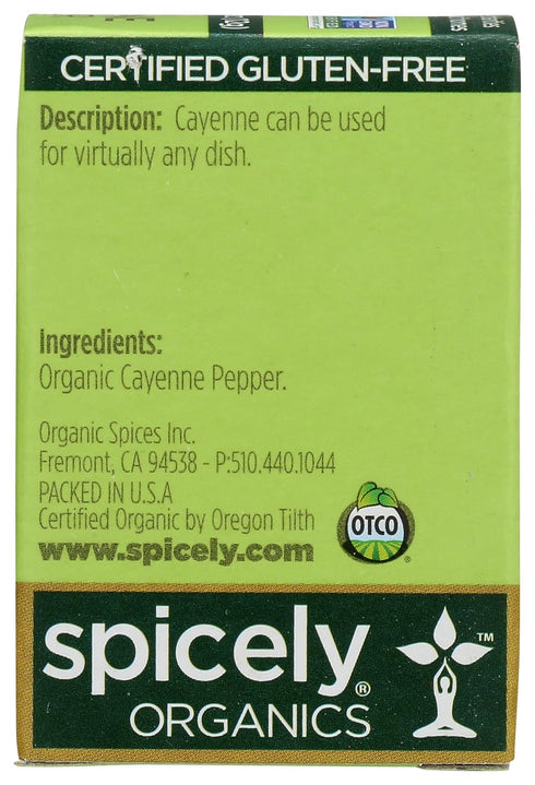 Spicely Organic Cayenne Pepper Powder (0.45 OZ ecoBox)...