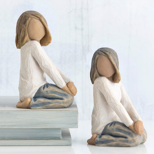 Willow Tree Joyful Child (Darker Skin Tone & Hair Color), Sculpted Hand-Painted Figure...