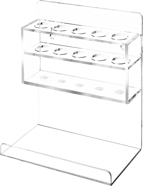 MyGift Wall Mounted Clear Acrylic Dry Erase Marker Holder Organizer for 5 Markers and Eraser, Hanging Whiteboard Accessories Rack for Office Home ...