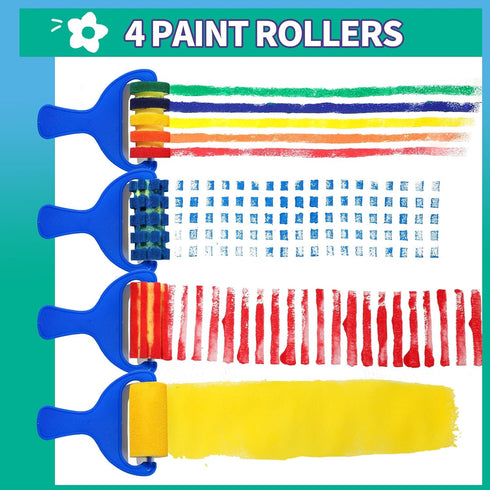 YGDZ Paint Sponges for Kids, 39pcs Early Learning Toddlers Sponge Paint Brushes Stamps Foam Art Craft Drawing Tools...