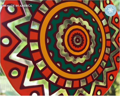 Boho Decor | 10 Mandala Sun Catchers Window Clings | Stained Glass Window Cling | Sun Catcher for Windows Decoration | Glass Door Safety Decals | ...
