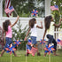 36 Pcs 4th of July Patriotic Decorations, Memorial Day Pinwheels and Flags Small Fourth of July Red White and Blue Stars Stripes Kids Windmills In...