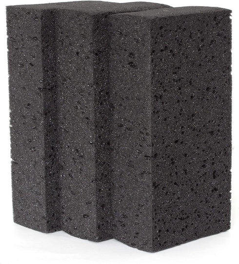 Big Sponge. Made in Europe. 3 Pack, Black. 8.9x4.3x2.4 Inch Extra Large Odorless Commercial Sponge for All Purpose Cleaning...