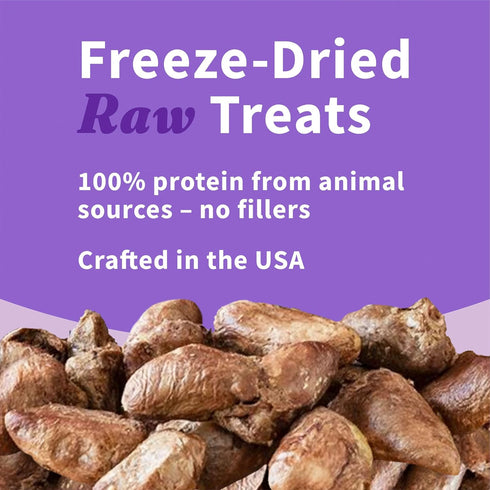 Halo Raw Freeze Dried Dog Treats, Chicken Hearts Recipe, Dog Treats Pouch, All Life Stages, 2-OZ Pouch...