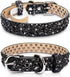 Rhinestone Leather Dog Collar Bling Dog Collars for Small Medium Large Dogs - Soft Microfiber Leather with Adjustable Stylish Sparkly Diamonds Stu...